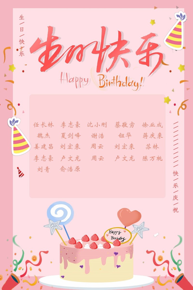【生日祝?！抗ё?8月生日的員工生日快樂(lè)！